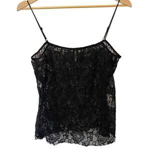 Reformation Lace floral black Top size S
